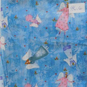 2/$10 Fabric Angel Tidings Cotton Spectrix Vintage 2004 Carol Endres 1 Yard 44 W